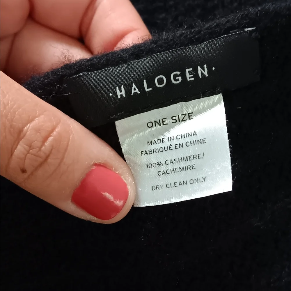 Halogen Cable Knit Scarf Black OS